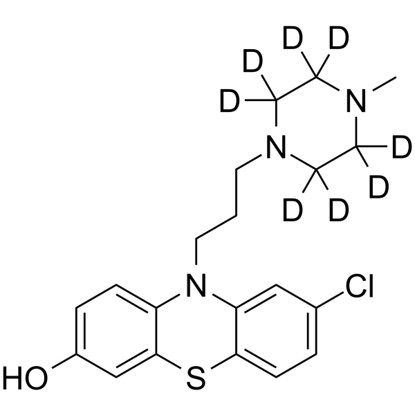 7-Hydroxy Prochlorperazine-d8 Structure