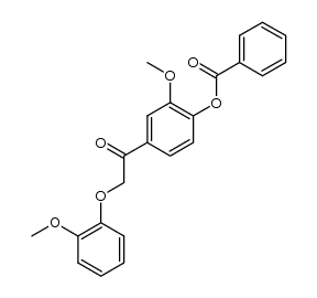 1-(4-benzoyloxy-3-methoxyphenyl)-2-(2-methoxyphenoxy)ethanone结构式