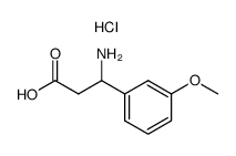 3-amino-3-(3-methoxy-phenyl)-propionic acid , hydrochloride结构式