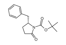 (R)-2-benzyl-5-oxo-pyrrolidine-1-carboxylic acid tert-butyl ester结构式