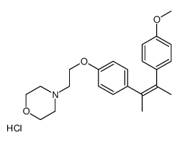 4-[2-[4-[(E)-3-(4-methoxyphenyl)but-2-en-2-yl]phenoxy]ethyl]morpholine,hydrochloride结构式