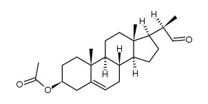 (20R)-22-Oxo-23,24-dinor-5-cholen-3β-yl-acetat Structure