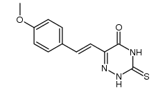 6-β-(4-methoxyphenyl)vinyl-3-thioxo-2,3-dihydro-1,2,4-triazin-5(4H)-one结构式