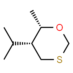 1,3-Oxathiane,6-methyl-5-(1-methylethyl)-,cis-(9CI) structure