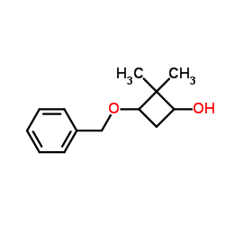 3-(benzyloxy)-2,2-dimethylcyclobutan-1-ol结构式