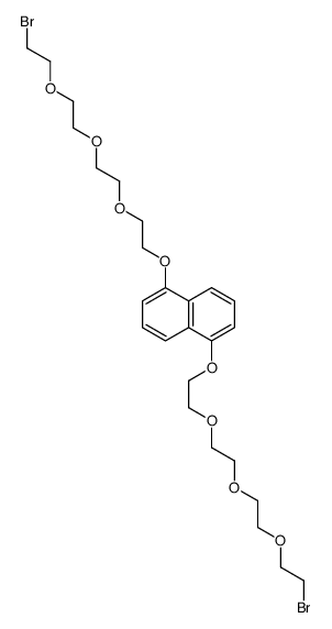 1,5-bis[2-[2-[2-(2-bromoethoxy)ethoxy]ethoxy]ethoxy]naphthalene结构式