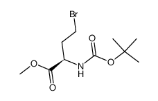 Methyl(R)-4-bromo-2-((tert-butoxycarbonyl)amino)butanoate structure