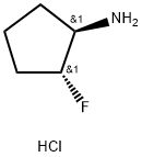 trans-2-fluorocyclopentan-1-amine hcl Structure