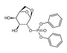 .beta.-D-Galactopyranose, 1,6-anhydro-, 2-(diphenyl phosphate) structure