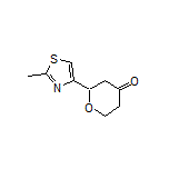 2-(2-甲基噻唑-4-基)二氢-2H-吡喃-4(3H)-酮结构式