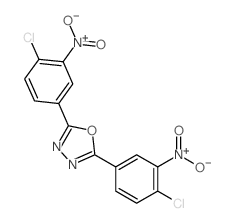 1,3,4-Oxadiazole,2,5-bis(4-chloro-3-nitrophenyl)- Structure