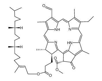 (132R)-3-Deethyl-3-formyl-132α-(methoxycarbonyl)phytochlorin phytyl ester Structure