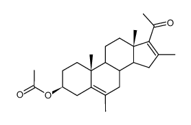 6,16-DIMETHYL-16-DEHYDROPREGNENOLONE ACETATE) structure