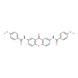 N,N-(9-oxo-9H-xanthene-2,7-diyl)bis(4-methoxybenzamide) picture