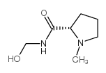 (2s)-(9ci)-n-(羟基甲基)-1-甲基-2-吡咯烷羧酰胺结构式