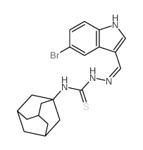 3-(1-adamantyl)-1-[(5-bromoindol-3-ylidene)methylamino]thiourea structure