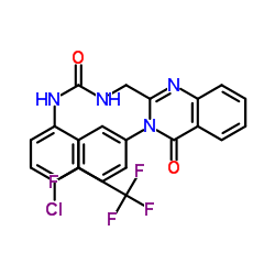 N-[4-氯-3-(三氟甲基)苯基]-N'-[[3-(4-氟苯基)-3,4-二氢-4-氧代-2-喹唑啉基]甲基]脲结构式