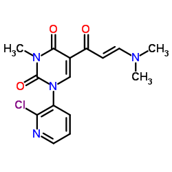 1-(2-CHLORO-3-PYRIDINYL)-5-[3-(DIMETHYLAMINO)ACRYLOYL]-3-METHYL-2,4(1H,3H)-PYRIMIDINEDIONE结构式