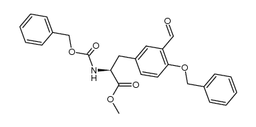 N-[(phenylmethoxy)carbonyl]-3-formyl-O-(phenylmethyl)-L-tyrosine methyl ester结构式