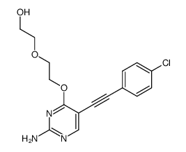 2-amino-5-(4-chlorophenylethynyl)-4-[2-(2-hydroxyethoxy)ethoxy]pyrimidine Structure