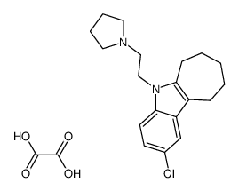 2-chloro-5-(2-(pyrrolidin-1-yl)ethyl)-5,6,7,8,9,10-hexahydrocyclohepta[b]indole oxalate Structure