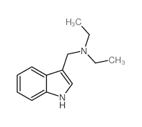 INDOLE, 3-((DIETHYLAMINO)METHYL)-结构式