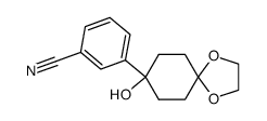 3-(8-hydroxy-1,4-dioxaspiro[4.5]decan-8-yl)benzonitrile Structure