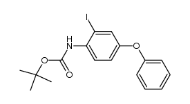 tert-butyl (2-iodo-4-phenoxyphenyl)carbamate结构式