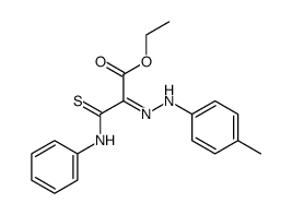 Phenylthiocarbamoyl-(p-tolyl-hydrazono)-acetic acid ethyl ester结构式