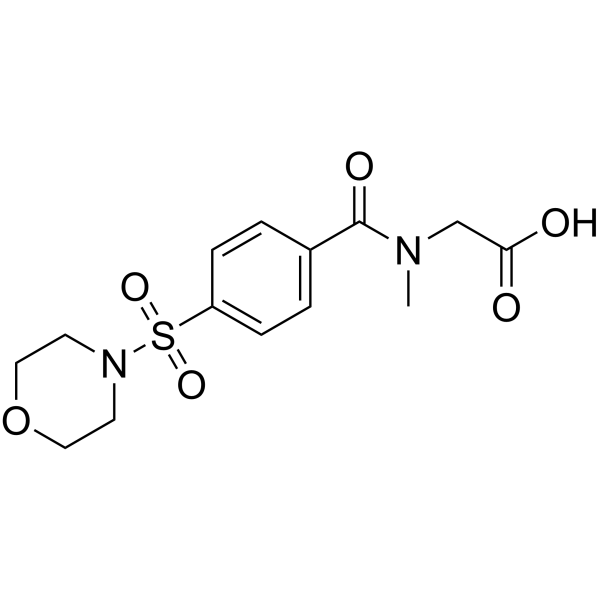 N-Methyl-N-[4-(morpholin-4-ylsulfonyl)benzoyl]glycine结构式