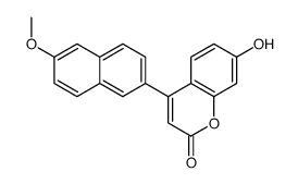 7-hydroxy-4-(6-methoxynaphthalen-2-yl)chromen-2-one Structure