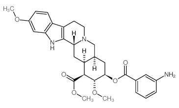 methyl (1S,2R,3R,4aS,13bR,14aS)-3-((3-aminobenzoyl)oxy)-2,11-dimethoxy-1,2,3,4,4a,5,7,8,13,13b,14,14a-dodecahydroindolo[2',3':3,4]pyrido[1,2-b]isoquinoline-1-carboxylate Structure