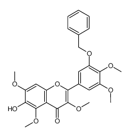 2-(3-benzyloxy-4,5-dimethoxy-phenyl)-6-hydroxy-3,5,7-trimethoxy-chromen-4-one结构式