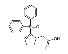 2-(2-diphenylphosphorylcyclopent-2-en-1-yl)acetic acid Structure