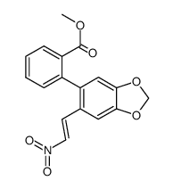 2-[6-(2-nitro-vinyl)-benzo[1,3]dioxol-5-yl]-benzoic acid methyl ester Structure