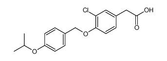 2-[3-chloro-4-[(4-propan-2-yloxyphenyl)methoxy]phenyl]acetic acid Structure