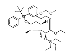 tert-butyl(((1R,2S,3aS,4S,8S,8aR)-7-ethoxy-4-(methoxymethoxy)-1,4-dimethyl-8-((triethylsilyl)oxy)-1,2,3,3a,4,5,8,8a-octahydroazulen-2-yl)oxy)diphenylsilane结构式