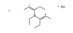 3,4,5-triethyl-1,1,2,6-tetramethyl-1,4-stannaborinine Structure