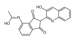 N-[2,3-dihydro-2-(3-hydroxy-2-quinolyl)-1,3-dioxo-1H-inden-4-yl]acetamide结构式