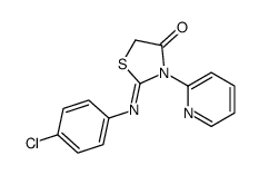 2-(4-chlorophenyl)imino-3-pyridin-2-yl-1,3-thiazolidin-4-one Structure