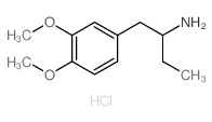 Benzeneethanamine, a-ethyl-3,4-dimethoxy-,hydrochloride (1:1) Structure