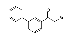 1-(biphenyl-3-yl)-2-bromoethanone结构式