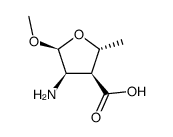 alpha-D-Ribofuranoside,methyl2-amino-3-carboxy-2,3,5-trideoxy-(9CI) Structure