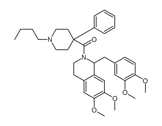 (1-butyl-4-phenylpiperidin-4-yl)-[1-[(3,4-dimethoxyphenyl)methyl]-6,7-dimethoxy-3,4-dihydro-1H-isoquinolin-2-yl]methanone Structure