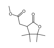 methyl 2-(4,4,5,5-tetramethyl-2-oxotetrahydrofuran-3-yl)acetate结构式