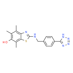 6-Benzothiazolol,4,5,7-trimethyl-2-[[[4-(1H-tetrazol-5-yl)phenyl]methyl]amino]- (9CI) Structure