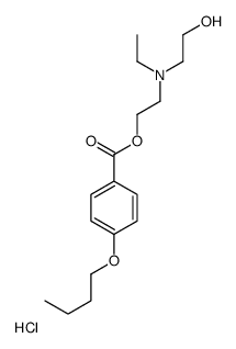 beta-(N-Ethyl-N-beta-hydroxyethylamino)ethyl 4-n-butoxybenzoate hydroc hloride structure