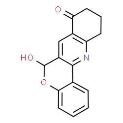 6-HYDROXY-6,9,10,11-TETRAHYDRO-CHROMENO[4,3-B]QUINOLIN-8-ONE结构式