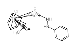 eta5-(CH3C5H4)2Ti(S2CNHNHC6H5)Cl结构式