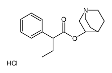 2-Phenylbutyric acid 3-quinuclidinyl ester hydrochloride Structure